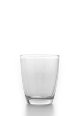 Empty glass isolated white background