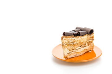 Coffee cake isolated on white background