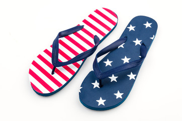 Flip flops isolated white background