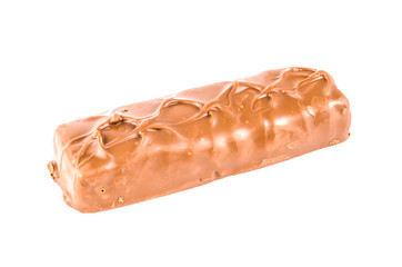 Chocolate bar isolated white background