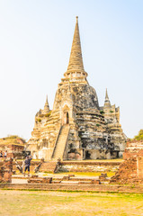 Fototapeta premium Wat Phra Si Sanphet temple at ayutthaya Thailand