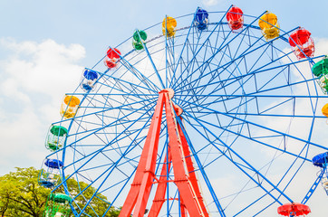 Vintage ferris wheel in the park