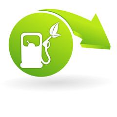 carburant végétal sur web symbole vert