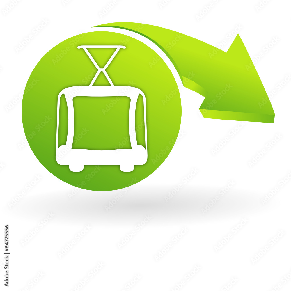 Poster tramway sur web symbole vert