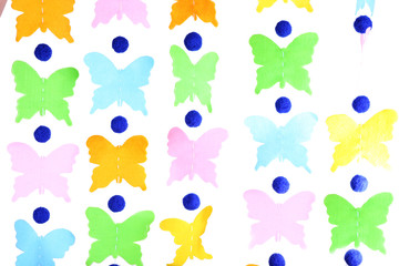 Handmade garland isolated on white