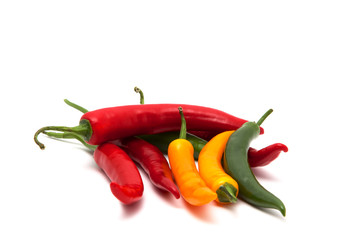 Bunte Chilis im Detail