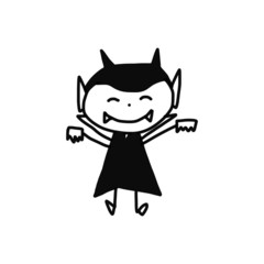 hand drawing cartoon monster