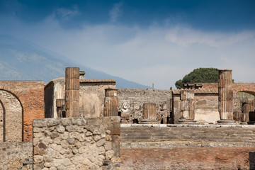 ancient town Pompeii in Italy