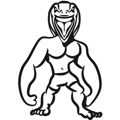 Monster Muskeln Echse