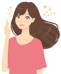 きれいな髪の女性