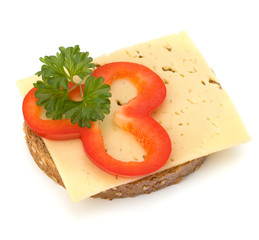 healthy sandwich with vegetable