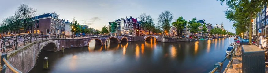 Türaufkleber Amsterdam Keizersgracht-Kanal in Amsterdam, Niederlande.