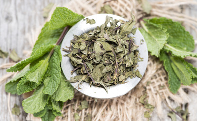Portion of dried Mint