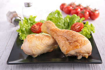 grilled chicken and salad