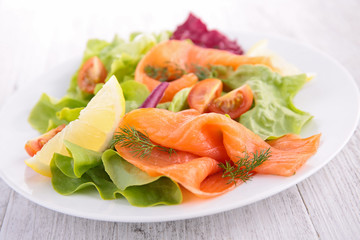salad with salmon