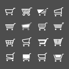 Set of shopping cart icons