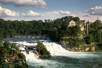 Fototapeta na wymiar Rhinefall, the biggest European waterfall