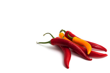 Rote und gelbe Chilis