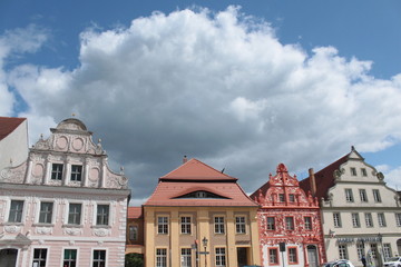 Fototapeta premium Schmuckgiebel am Luckauer Marktplatz
