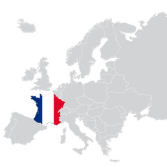 France on Europe map
