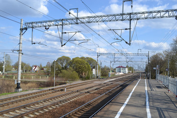 Fototapeta na wymiar Railway station Sablino