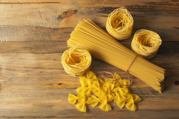 pasta on the table