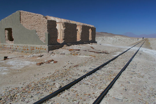 old railway station on the Atacama desert