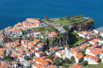 Fototapeta na wymiar Aerial view Camara do Lobos at Madeira, Portugal