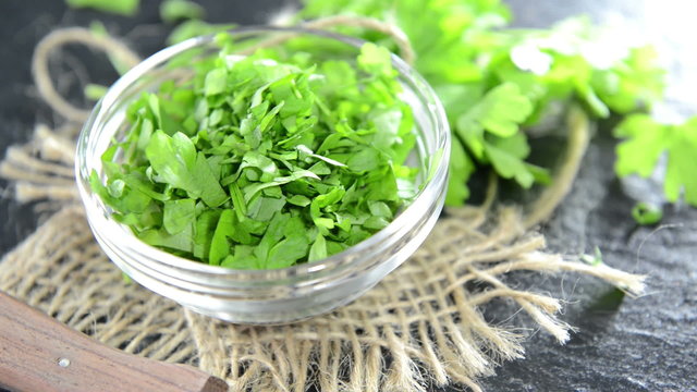 Portion of flat leaf Parsley as loopable full HD video file