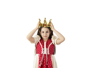 Young girl with a crown