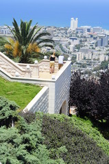 Naklejka premium The Bahai Garden in Haifa, Israel