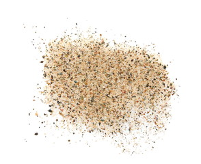 pile sand isolated on white background