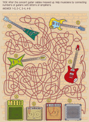 guitar maze game for children