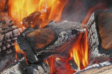 Fototapeta premium Holzfeuer