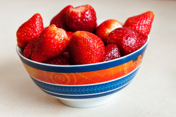 strawberries in a bowl