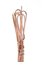 Copper cable isolated on white background