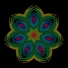 Colorful symmetric vector design