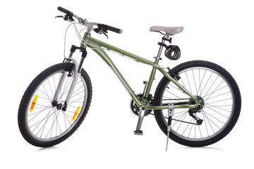 Road bike isolated on white background