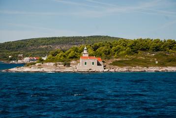 Fototapeta na wymiar Lighthouse on Hvar Island