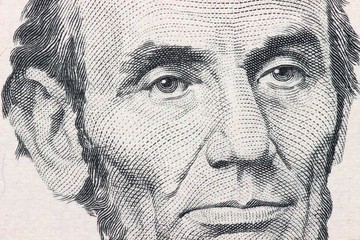 Porträt auf der 5 US Dollar Banknote