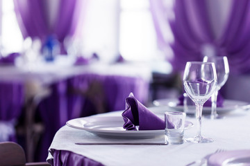 tables set for meal