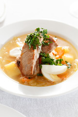 soup with meat