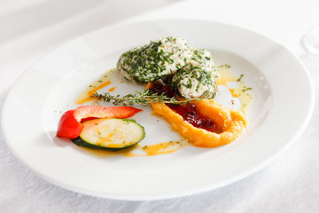 chicken cutlets with vegetables