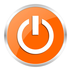 power orange glossy icon