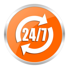 service orange glossy icon