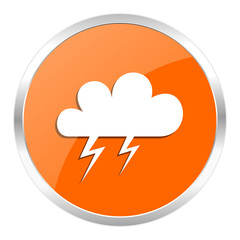 storm orange glossy icon