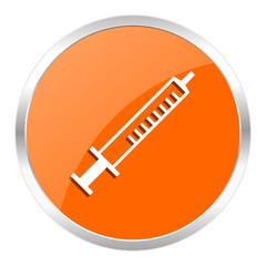 medicine orange glossy icon