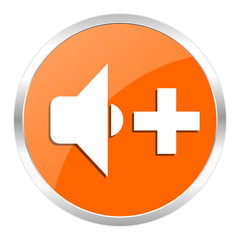 speaker volume orange glossy icon