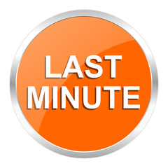 Fototapeta premium last minute orange glossy icon