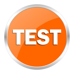test orange glossy icon